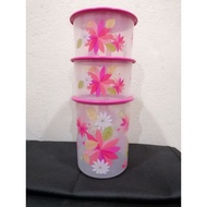 Tupperware One Touch Pink Blossom Set