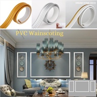Solid PVC Wainscoting Imitation Gypsum Wall Trim 3D Border Wall Skirting Decorative Stripe Jalur Hia