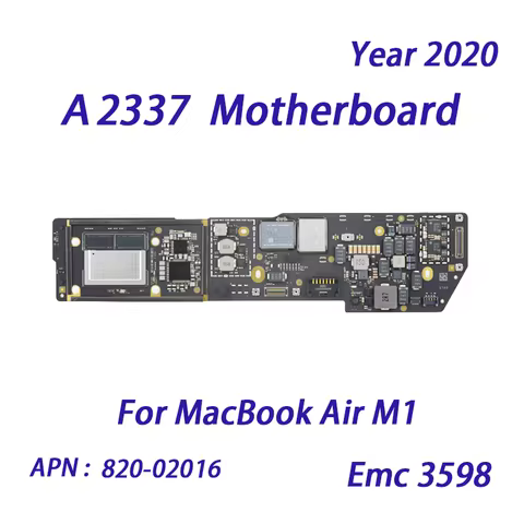 Tested For MacBook Air 13" M1 A2337 Motherboard With Touch Button 820-02016 EMC 3598 Ram 8GB 16GB SS