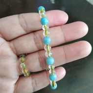 Bracelet citrine + amazonite