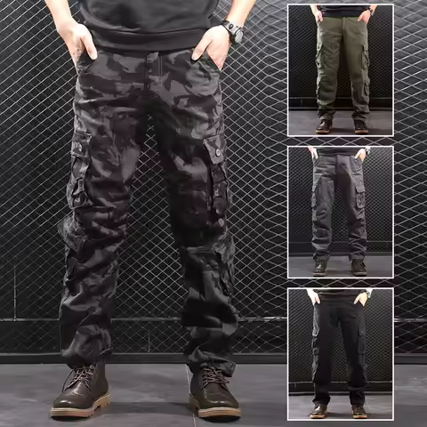 Men's Cargo Pants Men Camouflage Sweatpants Amazon Joggers Sports Joggers Loose Fit Streetwear Male 