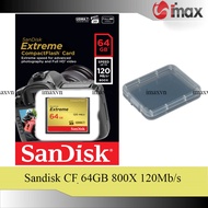 Thẻ nhớ CF Sandisk 64GB Extreme 800X New (120 Mb/s) + Hộp đựng thẻ nhớ