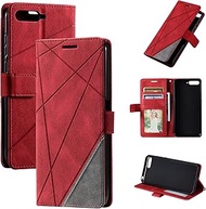 Kukoufey Case for Honor 7A Leather Case,Case for Huawei Y6 2018 Case Cover,Case for Huawei Y6 2018 ATU-LX2 ATU-L22 ATU-LX1 ATU-L21 ATU-LX3 ATU-L23 ATU-L11 Case Flip Pu Leather Cover Red