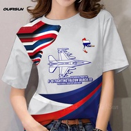 สีเสื้อยืดเด็กไทยสันติภาพธีมไทยเด็กเสื้อแขนสั้นผ้า เสื้อเสื้อยืดผู้หญิงท้องถิ่นไทยนี้รักสงบแต่ถึงรบไ