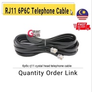 [46pcs x 1m] RJ11 6p6c High-Speed Internet Modem Cable telephone cord 6 wire black rj11 telephone ca