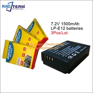 3pcs/Lot 7.2V Rechargeable Camera Battery LP-E12 LPE12 LP E12 for Canon EOS M， M2， Rebel SL1， 100D D