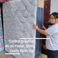 ST Set Comfy Plush Top Central Imperium kasur Pocket Spring Bed 40 cm