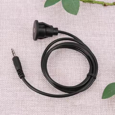 1m Male to Female 3.5mm to 3.5mm AUX Extension Flush Mount cable