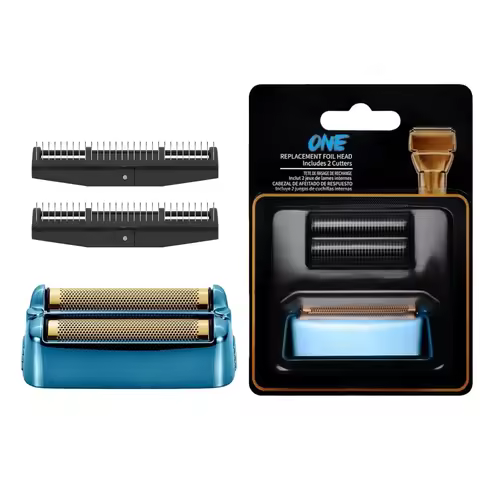 2 Pack Blue Shaver Replacement Foil and Cutter，Compatible with BaBylissPRO FXONE BLUEFX Double Foil 