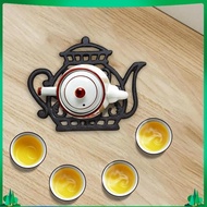 [Isuwaxa] Tea Kettle Mat Hollow Mat Cast Iron Teaware for Events Dining Room Pots Pans