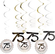 Birthday Decoration Party Spirals 75th Birthday Decoration 75th Birthday Woman 75th Birthday Man Dec