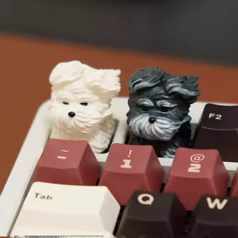 Cute Scrawled Puppy Handmade Esc Keycaps 1U ABS Resin Personalized key caps Mechanical Keyboard Anim