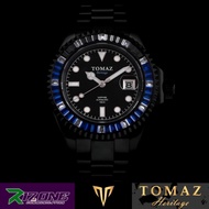 TOMAZ Watch - GR01B(S)-D8 Swarovski [Black/Blue] Stainless Steel - Original [New] Ready Stock