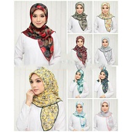 Tudung bawal ironless Chiffon Premium Anti Kedut / Bawal Printed Bidang "45 / Tudung Murah / Hijab M