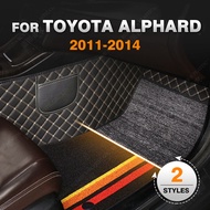 RHD Custom Double Layer Car floor mats For Toyota Alphard 2011 2012 2013 2014 Foot Carpet Interior Accessories