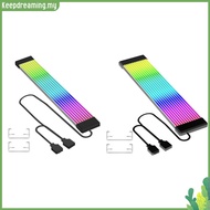✿ keepdreaming ✿  - 5V 3Pin Flexible Light Bar 8Pin 24Pin PSU RGB Cable Extensions PC RGB GPU Cabl