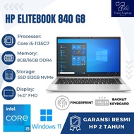 LAPTOP BARU HP ELITEBOOK 840 G8/CORE I5/RAM 8GB/RAM 16GB/SSD 512GB