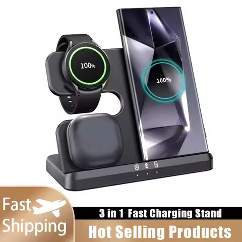 3 In 1 Fast Charging Dock Station Wireless Charger Stand For Samsung Z Fold 5 4 3 S24 S23 Galaxy Wat