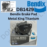 Bendix DB1429! Toyota Vios/Altis/Corolla Rear brake pad set Metal King Titanium