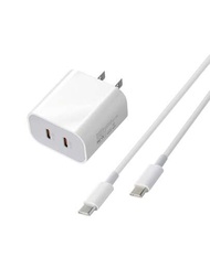 雙usb C牆充pd3.0超快速充電pps電源適配器2個usb-c端口充電器,附c到c快速充電電纜(3.3ft / 4.9ft / 6.6ft可選),適用於galaxy S23 / S22 / S22 + / S21 / S21 + / S21 Ultra / S20 / S10e / S10 + / Note20 / Note10 / Iphone 12/14/13/15 / Ipad / Pixel