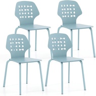 Dining Chairs Set Of 4, Modern Kitchen Chair With Hollowed Backrest, Armless Dining Side Chair With 