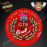 Sticker Kereta Motor Geng Takut Bini GTB