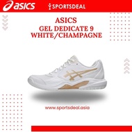 ASICS Gel Dedicate 9 Pickleball Shoes (White/Champagne) Womens