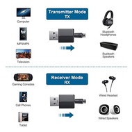 Aowentrade USB Bluetooth 5.0+EDR Adapter, USB 5.0 Dongle, Mini Bluetooth Transmitter Receiver, Bluetooth Transmitter wit