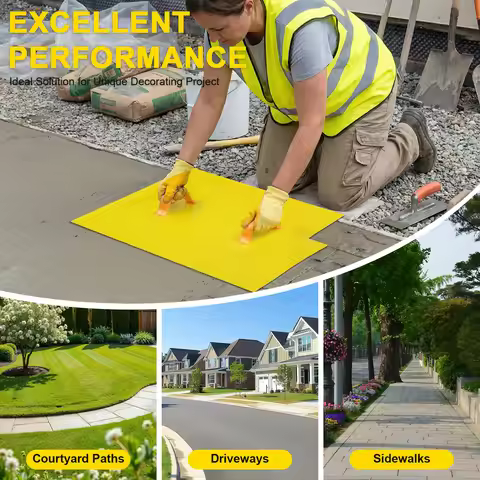 5 PCS Slate Floor Imprint Seamless Stamp Concrete Molds 24x24in Stone Texture Cement Stamps for Outd