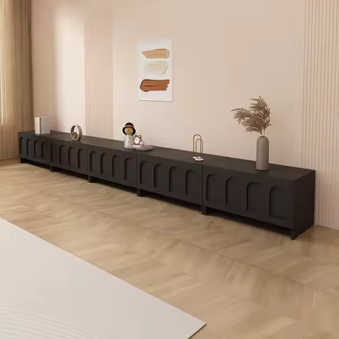 Mid Century Living Room Tv Stands Mobile Display Luxury Wood Movies Tv Table Drawers Storage Suporte