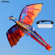 NEW Jettingbuy Layang-layang Nilon 3D Besar, Layang-layang Naga Terban