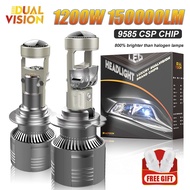 1200W H7 Bi Led Projector Lens Bulb H8 H9 H11 9005 HB3 9006 HB4 LHD Car Headlight Canbus High Power 