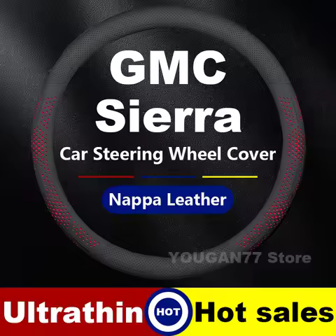 Leather Car Steering Wheel Cover For GMC Sierra Terrain 2019-2025 Covers For Covers Auto Interior GM