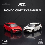 [訂購] 1∶64 車模 🔴紅色 HONDA CIVIC TYPE-R FL5 合金汽車模型