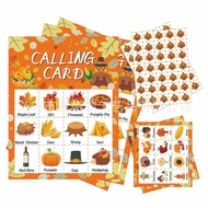 Autumn Thanksgiving bingo Game Card Card Cartoon Turkey Harvest Party bingo Game Card
