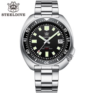 Steeldive SD1970สีขาววันที่พื้นหลัง200M กันน้ำ NH35 6105เต่าอัตโนมัติ Diver นาฬิกา