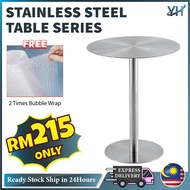 Meja Stainless Steel Working Table (Round) / Meja Dapur Dining Table Set Meja Stainless Steel Kitchen Table (Bulat)