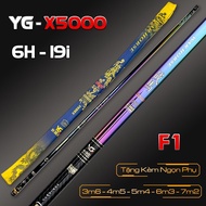 Cần Câu Tay YG - X5000 (6H-19i) F1 tặng kèm ngọn phụ + phao + trục