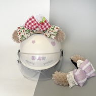 【Ready Stock】 Electric Bicycle Helmet Decorative Bowknot Strawberry Shelliemay Quick Release Sticker
