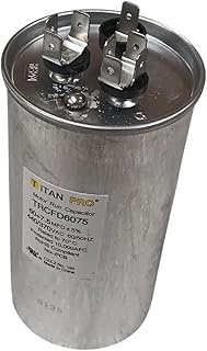 Titan TRCFD6075 Dual Rated Motor Run Capacitor Round MFD 60/7.5 Volts 440/370