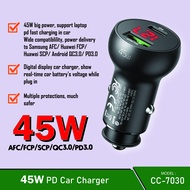 [1YrWarranty] MCDODO PD+SCP 45W Car Charger with Digital Display
