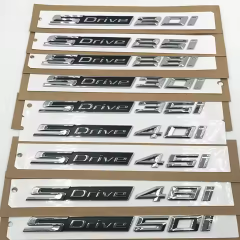 ABS Car SDrive 20i 25i 28i 30i 35i 40i 48i 50i Logo Fender Body Trunk Badge Emblem Decals Sticker Fo