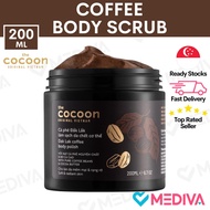 Coffee Body Scrub 200ml | Vegan Body Polish Exfoliate to Hydrate and Moisturize Skin | Dak Lak Vietnam Cocoon x Mediva
