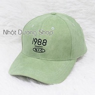 Mũ lưỡi trai, Nón kết nhung thêu số 1988 NYC phù hợp cho cả nam và nữ đội đi chơi hoặc đi du lịch