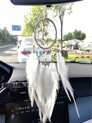 1只手工製作的羽毛風鈴夢網,原住民風格的家裝和車內掛飾,獨特的禮物