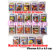 Mainan Kartu Kwartet Anak Laki Mix Karakter Boboiboy  Naruto dll dapat 4 bungkus Kuartet Jadul Murah
