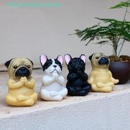 AFMY Meditation Dog Statue Dog Statue For Car Decoration Zen Yoga Dog Figurine Meditation Pug Statue