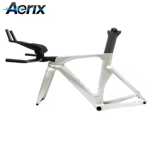 T1100 Toray Carbon Triathlon Time Trial Bike Frameset Disc Brake TT Frame Di2 Mechanical Internal Ca