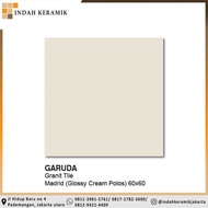 HT Granite Granit Tile GARUDA Madrid Polos Cream 60x60