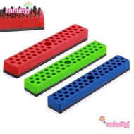 AHTY Screwdriver Bit Storage Organizer, Solid Color 43 Holes Magnetic Hex Bit Holder Organizer, Stro